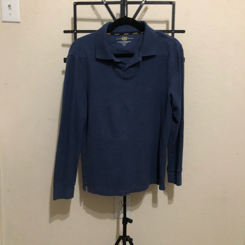 Blue Club Room Long Sleeve Polo |6|